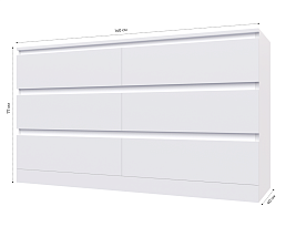 Изображение товара Комод Мальм 14 white ИКЕА (IKEA) на сайте adeta.ru