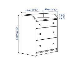 Изображение товара Комод Хауга 13 white ИКЕА (IKEA) на сайте adeta.ru