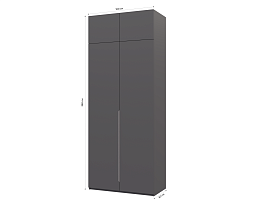 Изображение товара Распашной шкаф Пакс Альхейм 22 grey (silver) ИКЕА (IKEA) на сайте adeta.ru